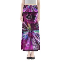 Fractal Circles Abstract Full Length Maxi Skirt