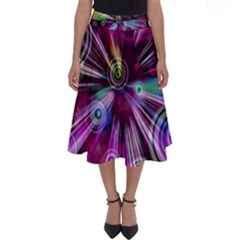 Fractal Circles Abstract Perfect Length Midi Skirt