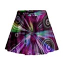 Fractal Circles Abstract Mini Flare Skirt View1