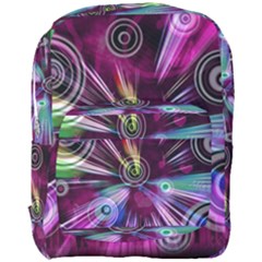 Fractal Circles Abstract Full Print Backpack by HermanTelo