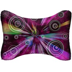 Fractal Circles Abstract Seat Head Rest Cushion