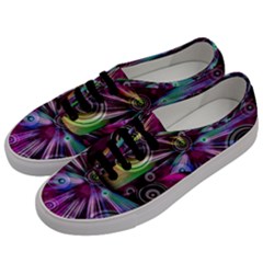 Fractal Circles Abstract Men s Classic Low Top Sneakers