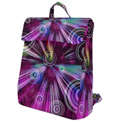 Fractal Circles Abstract Flap Top Backpack