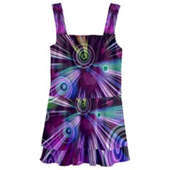 Fractal Circles Abstract Kids  Layered Skirt Swimsuit