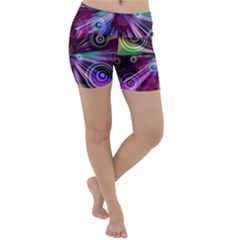 Fractal Circles Abstract Lightweight Velour Yoga Shorts