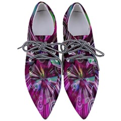 Fractal Circles Abstract Pointed Oxford Shoes