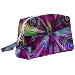 Fractal Circles Abstract Wristlet Pouch Bag (large)