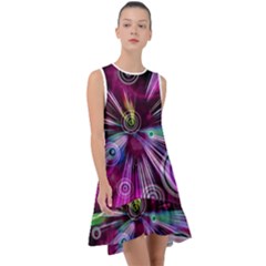 Fractal Circles Abstract Frill Swing Dress by HermanTelo