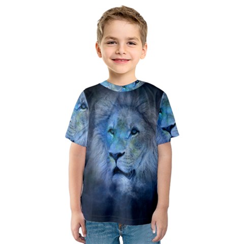 Astrology Zodiac Lion Kids  Sport Mesh Tee by Mariart