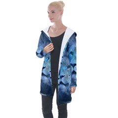 Astrology Zodiac Lion Longline Hooded Cardigan by Mariart