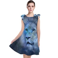 Astrology Zodiac Lion Tie Up Tunic Dress