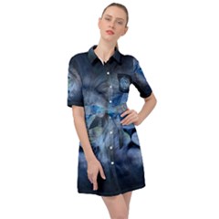 Astrology Zodiac Lion Belted Shirt Dress