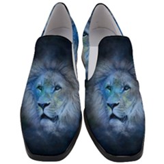 Astrology Zodiac Lion Women Slip On Heel Loafers