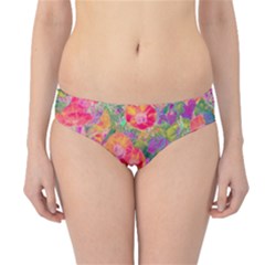 Red Liana Flower Hipster Bikini Bottoms by DinkovaArt