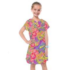 Red Liana Flower Kids  Drop Waist Dress by DinkovaArt