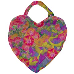 Red Liana Flower Giant Heart Shaped Tote