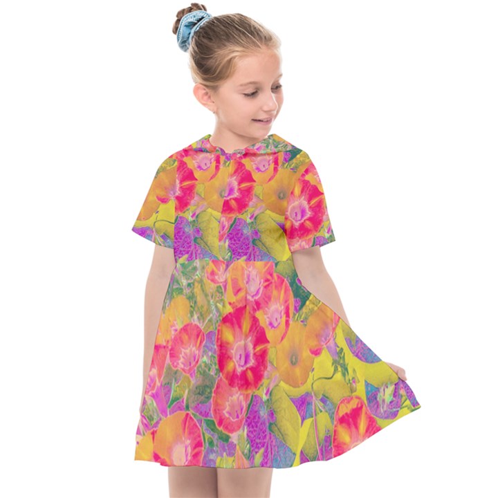 Red Liana Flower Kids  Sailor Dress