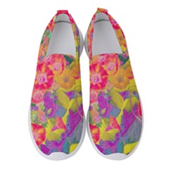 Red Liana Flower Women s Slip On Sneakers by DinkovaArt