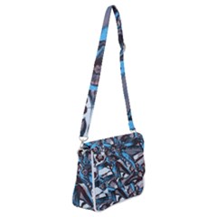 Marginata Flowers  Shoulder Bag With Back Zipper by DinkovaArt