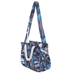 Marginata Flowers  Rope Handles Shoulder Strap Bag by DinkovaArt