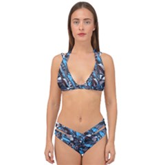 Marginata Flowers  Double Strap Halter Bikini Set by DinkovaArt