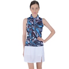 Marginata Flowers  Women s Sleeveless Polo Tee by DinkovaArt