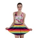 Contrast Rainbow Stripes Mini Skirt View1