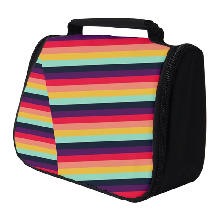 Contrast Rainbow Stripes Full Print Travel Pouch (Small)