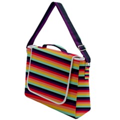 Contrast Rainbow Stripes Box Up Messenger Bag by tmsartbazaar