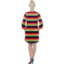 Contrast Rainbow Stripes Open Neck Shift Dress View2