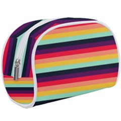 Contrast Rainbow Stripes Makeup Case (large) by tmsartbazaar