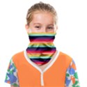 Contrast Rainbow Stripes Face Covering Bandana (Kids) View1