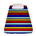 Red And Blue Contrast Yellow Stripes Fitted Sheet (Single Size) View1