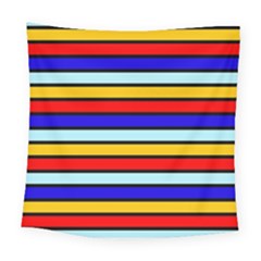 Red And Blue Contrast Yellow Stripes Square Tapestry (large) by tmsartbazaar