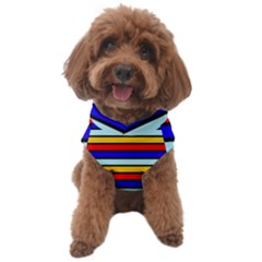 Red And Blue Contrast Yellow Stripes Dog Sweater