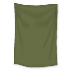 Army Green Solid Color Large Tapestry by SpinnyChairDesigns