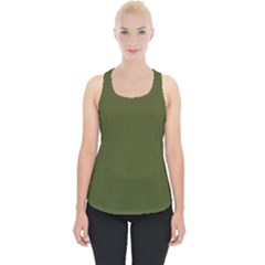 Army Green Solid Color Piece Up Tank Top by SpinnyChairDesigns