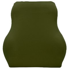 Army Green Solid Color Car Seat Velour Cushion  by SpinnyChairDesigns