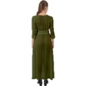 Army Green Solid Color Button Up Boho Maxi Dress View2