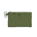 Army Green Solid Color Canvas Cosmetic Bag (Small) View1