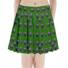 Power To The Big Flowers Festive Pleated Mini Skirt by pepitasart