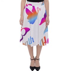 Strength Courage Hope Butterflies Classic Midi Skirt by CHeartDesigns