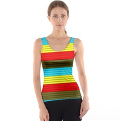 Multicolor With Black Lines Tank Top by tmsartbazaar