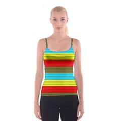 Multicolor With Black Lines Spaghetti Strap Top by tmsartbazaar