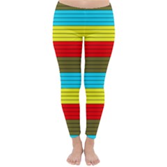 Multicolor With Black Lines Classic Winter Leggings by tmsartbazaar