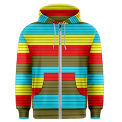 Multicolor With Black Lines Men s Zipper Hoodie by tmsartbazaar