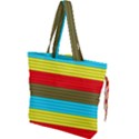 Multicolor With Black Lines Drawstring Tote Bag View1