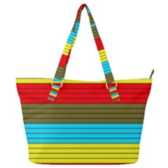 Multicolor With Black Lines Full Print Shoulder Bag by tmsartbazaar