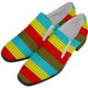 Multicolor With Black Lines Women Slip On Heel Loafers View2