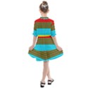 Multicolor With Black Lines Kids  All Frills Chiffon Dress View2